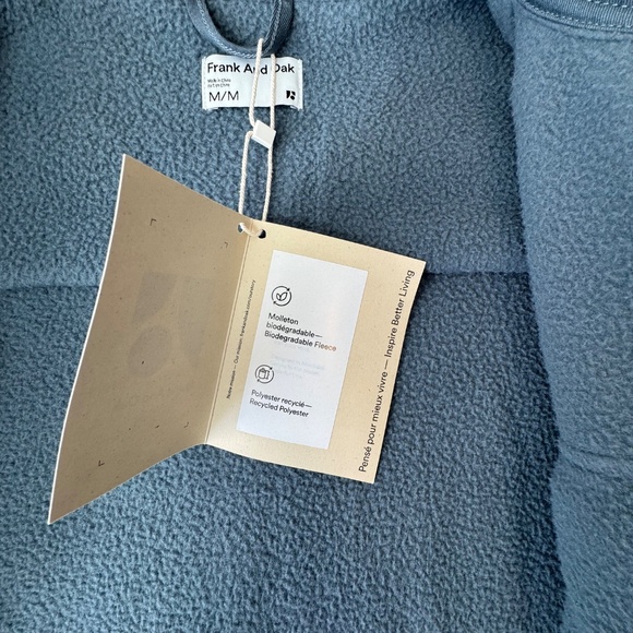 NWT Frank and Oak The Tundra Polar Fleece Overshirt in Stormy Blue, Men's Size M - Picture 12 of 14